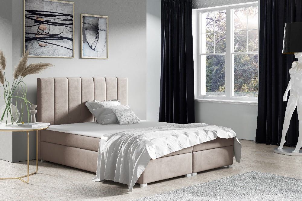 Boxspring Dreamwithus v bež barvi