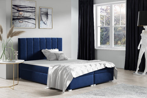 Boxspring Dreamwithus v modri barvi