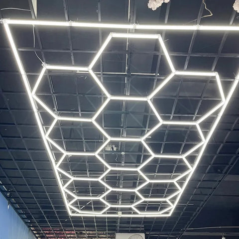 Hexagon LED luči 6000K - 4.85mx2.43m