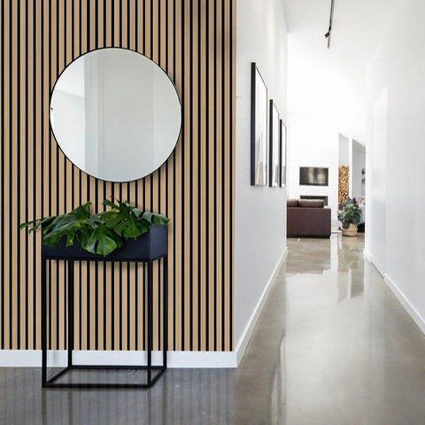 Acoustic Wood Panels 244x52 cm Harmony Max - Light Oak BEST BUY ✅ - HomeHarmony.eu