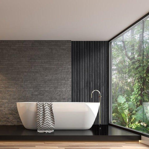 Acoustic Wood Panels 300x60 cm Harmony Premium - Black Oak - HomeHarmony.eu